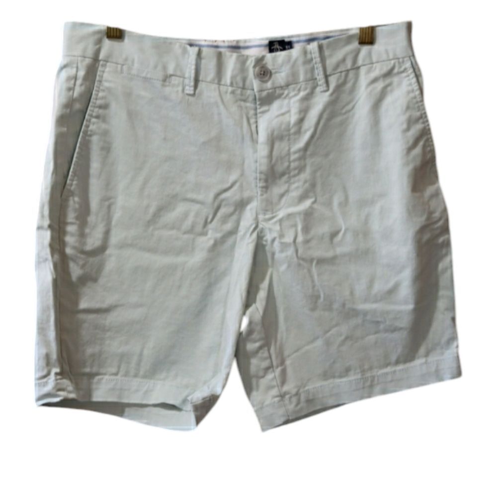 Original Penguin Flat Front Pastel Blue Slim Fit Shorts Casual Summer Men’s 31